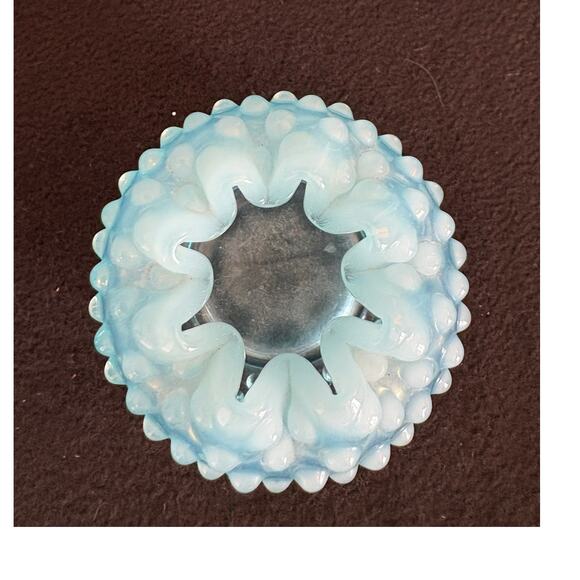 Rare Vintage Fenton Hobnail Blue Bud Vase - Picture 2 of 5